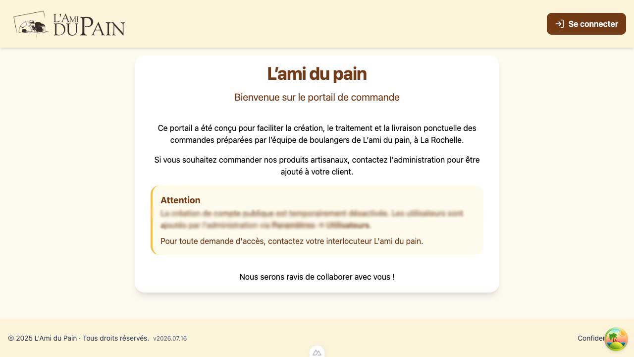 L’ami du Pain professional portal